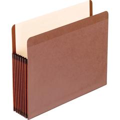 Pendaflex Straight Tab Cut Letter Recycled File Pocket - 8 1/2" x 11" - 7" Expansion - Red Fiber, Polyester - Red Fiber - Moisture Resistant, Reinforced Gusset, Laminated, Rip Resistant, Spill Proof -