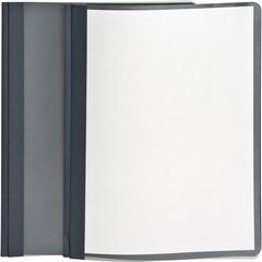 Oxford Letter Yes Report Cover - 8 1/2" x 11" - 100 Sheets Capacity - 3 x Tang Fastener - 1/2" for Folder - Leatherette - Dark Blue, Clear - 10% Recycled - 25 / Box
