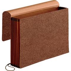 Pendaflex Recycled File Wallet - 10" x 15" - 5 1/4" Expansion - Red Fiber - Red - Reinforced Gusset, Moisture Resistant, Elastic Closure, Flap, Rip Proof Gusset - 10% Recycled - 1 Each