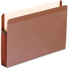 Pendaflex Legal Recycled Expanding File - 8 1/2" x 14" - 3 1/2" Expansion - Red Fiber - Red Fiber - Moisture Resistant, Laminated, Reinforced Gusset, Rip Resistant, Durable, Acid-free - 10% Recycled -