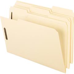 Pendaflex 1/3 Tab Cut Letter Recycled Top Tab File Folder - 8 1/2" x 11" - 2 Fastener - 2" for Folder - Top Tab Location - Assorted Tab Position - 11 pt. - Manila Paper - Manila - Reinforced Tab, Heav