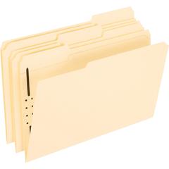 Pendaflex 1/3 Tab Cut Legal Recycled Top Tab File Folder - 8 1/2" x 14" - 1 Fastener(s) - 2" Fastener Capacity for Folder - Top Tab Location - Assorted Position Tab Position - Manila - Manila - 10% Re