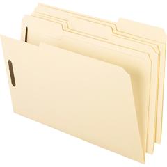 Pendaflex 1/3 Tab Cut Legal Recycled Top Tab File Folder - 8 1/2" x 14" - 2 Fastener - 2" for Folder - Top Tab Location - Assorted Tab Position - 11 pt. - Manila Paper - Manila - Reinforced Tab, Heavy