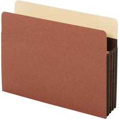 Pendaflex Letter Recycled Expanding File - 8 1/2" x 11" - 3 1/2" Expansion - 24 pt. - Tyvek - Brown - Reinforced, Heavyweight Cover, Heavy Duty, Tyvek Gusset, Reinforced Gusset, Wear Resistant, Tear R