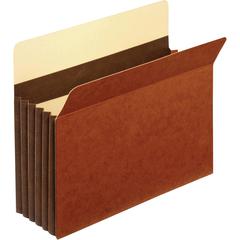 Pendaflex Letter Recycled Expanding File - 8 1/2" x 11" - 5 1/4" Expansion - 24 pt. - Tyvek - Brown - Reinforced Base, Reinforced Base, Heavy Duty, Tear Resistant, Wear Resistant, Durable - 10% Recycl