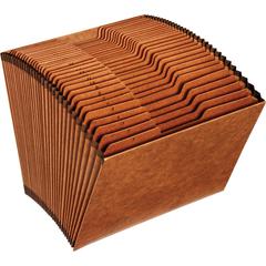 Pendaflex 1/3 Tab Cut Letter Recycled Expanding File - 8 1/2" x 11" - 31 Pocket - Top Tab Location - 80 pt. - Tyvek - Brown - Reinforced, Heavy Duty, Rip Resistant - 10% Recycled - 1 Each
