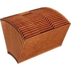 Pendaflex 1/3 Tab Cut Recycled Expanding File - 15" x 10" - 21 Pocket - Top Tab Location - 80 pt. - Tyvek - Brown - Reinforced, Heavy Duty, Reinforced Gusset - 10% Recycled - 1 Each