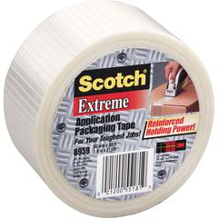 Scotch Extreme Application Packaging Tape - 54.60 yd Length x 2" Width - 5.7 mil Thickness - 3" Core - Synthetic Rubber - Glass Yarn Backing - Handheld Dispenser - Abrasion Resistant, Moisture Resista