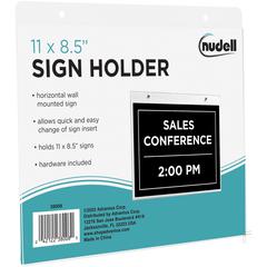 Golite nu-dell Sign Holder - Support 11" x 8.50" Media - Horizontal - Plastic - 1 Each - Clear