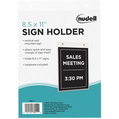 Golite nu-dell Sign Holder - Support 8.50" x 11" Media - Vertical - Plastic - 1 Each - Clear