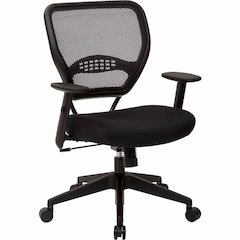 Office Star Professional Air Grid Back Managers Chair - Black Seat Color - Mesh Seat Material - Mesh Back Material - Black Frame Color - 5-star Base - 1 Each