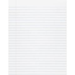 Pacon Composition Paper - Letter - Wide Ruled - 0.38" Ruled - Ruled Red Margin - Letter - 8 1/2" x 11" - White Paper - Unpunched - 500 / Ream