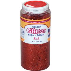 Spectra Glitter Sparkling Crystals - 16 oz - 1 Each - Red
