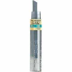 Pentel Super Hi-Polymer Leads - 0.7 mm , Medium Point - HB - Black Lead - 12 / Tube