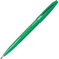 Pentel Fiber-tipped Sign Pens - Green Ink - Water Based - Fiber Tip - 1 Dozen