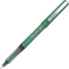 Pilot Precise V5 Extra-Fine Premium Capped Rolling Ball Pens - Green Ink - Green Plastic Barrel - Writing - 1 Dozen