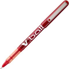 Pilot Vball Liquid Ink Pens - Red Ink - Red Barrel - 1 Dozen