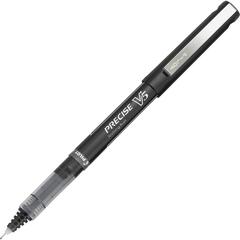 Pilot Precise V5 Extra-Fine Premium Capped Rolling Ball Pens - Black Ink - Black Plastic Barrel - 1 Dozen