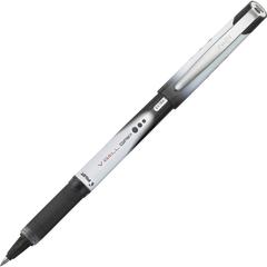 Pilot Vball Grip Liquid Ink Rollerball Pens - Black Ink - Metal Barrel - 1 Dozen