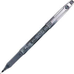 Pilot Precise P-500 Precision Point Extra-Fine Capped Gel Rolling Ball Pens - Black Ink - Gel-based - Black Barrel - 1 Dozen