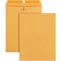 Quality Park 9-1/2 x 12-1/2 Clasp Envelopes with Deeply Gummed Flaps - Clasp - #93 - 9 1/2" Width x 12 1/2" Length - 28 lb - Gummed - Kraft - Kraft - 100 / Box