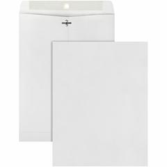 Quality Park 10 X 13 Clasp Envelopes with Deeply Gummed Flaps - Clasp - #97 - 10" Width x 13" Length - 28 lb - Gummed - Kraft - 100 / Box - Gray
