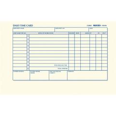 Rediform Daily Time Clock Cards - 100 Sheet(s) - Gummed - 1 Part - 4.25" x 7" Sheet Size - White - Manila Sheet(s) - 1 / Pad
