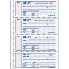 Rediform Money Receipt 4 Per Page Collection Forms - 400 Sheet(s) - 2 PartCarbonless Copy - 7" x 2.75" Sheet Size - White, Yellow - Black Print Color - 1 Each