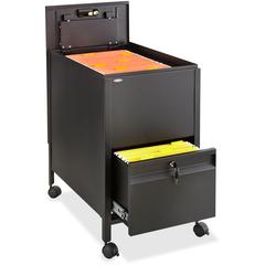 Safco Rollaway Mobile File Cart - 300 lb Load Capacity - 4 Casters - 2" Caster Size - Steel - 17" Width x 26" Depth x 28" Height - Black - 1 Each