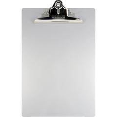 Saunders Aluminum Round Corner Clipboards - 1" Clip Capacity - 8 1/2" x 12" - Clamp - Aluminum - Silver - 1 Each