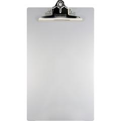 Saunders Aluminum Round Corner Clipboards - 1" Clip Capacity - 8 1/2" x 14" - Clamp - Aluminum - Silver - 1 Each