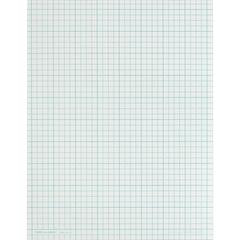 TOPS Cross Section Pad - Letter - 50 Sheets - Glue - Both Side Ruling Surface - 20 lb Basis Weight - Letter - 8 1/2" x 11" - White Paper - 1 / Pad