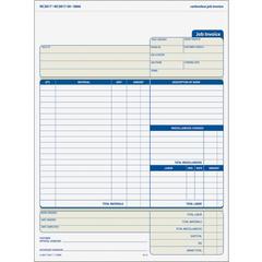 TOPS Three-part Carbonless Job Invoice Forms - 3 PartCarbonless Copy - 8.50" x 11" Sheet Size - White, Canary, Manila - Assorted Sheet(s) - Blue Print Color - 50 / Pack