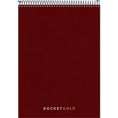 TOPS Docket Heavyweight Wirebound Planner - 70 Sheets - Wire Bound - 20 lb Basis Weight - 8 1/2" x 11 3/4" - White Paper - BurgundyChipboard Cover - Perforated, Repositionable, Heavyweight, Hard Cover