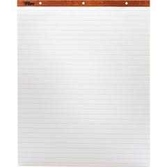 TOPS Horizontal Ruled Easel Pads - 50 Sheets - Stapled/Glued - 15 lb Basis Weight - 27" x 34" Sheet Size - White Paper - Perforated, Punched - 2 / Carton