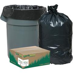 Berry Reclaim Heavy-Duty Recycled Can Liners - Small Size - 10 gal Capacity - 23" Length x 24" Width x 0.85 mil (22 Micron) Thickness - Low Density - Black - Plastic - Recycled - 500 / Carton