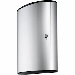 DURABLE 72-Key Brushed Aluminum Key Cabinet - 11.9" Width x 4.8" Depth x 15.7" Height - 1 x Door(s) - Security Lock - Silver - Aluminum - No