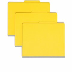 Smead Colored 2/5 Tab Cut Letter Recycled Classification Folder - 8 1/2" x 11" - 2" Expansion - 2 x 2B Fastener - 2" for Folder - Top Tab Location - Right of Center Tab Position - 1 Divider - 14 pt. -