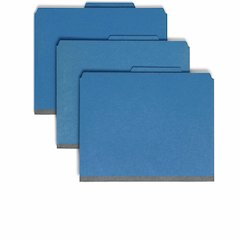 Smead SafeSHIELD 2/5 Tab Cut Letter Recycled Classification Folder - 8 1/2" x 11" - 2" Expansion - 2 x 2S Fastener - 2" for Folder - Top Tab Location - Right of Center Tab Position - 1 Divider - 25 pt