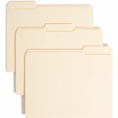Smead 1/3 Tab Cut Letter Recycled Fastener Folder - 8 1/2" x 11" - 3/4" Expansion - 1 x 2K Fastener - 2" for Folder - Top Tab Location - Assorted Tab Position - 11 pt. - 2 Plys - Manila - Reinforced T