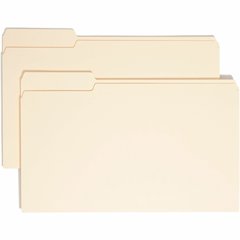 Smead 1/3 Tab Cut Legal Recycled Top Tab File Folder - 8 1/2" x 14" - 3/4" Expansion - Top Tab Location - Left Tab Position - 11 pt. - 1 Plys - Manila - 10% Recycled - 100 / Box