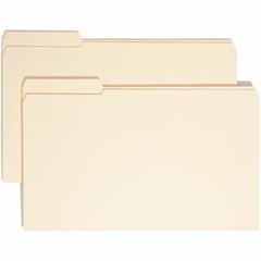 Smead 1/3 Tab Cut Legal Recycled Top Tab File Folder - 8 1/2" x 14" - 3/4" Expansion - Top Tab Location - Left Tab Position - 11 pt. - 2 Plys - Manila - Reinforced, Durable, Reinforced Tab, Rounded Co