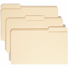 Smead 1/3 Tab Cut Legal Recycled Top Tab File Folder - 8 1/2" x 14" - 3/4" Expansion - Top Tab Location - Assorted Tab Position - 11 pt. - 1 Plys - Manila - Acid-free, Rounded Corner - 100% Recycled -