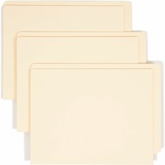 Smead Straight Tab Cut Letter Recycled File Pocket - 8 1/2" x 11" - 1 Pocket - 11 pt. - 2 Plys - Manila - Heavyweight Cover, Embossed - 10% Recycled - 50 / Box