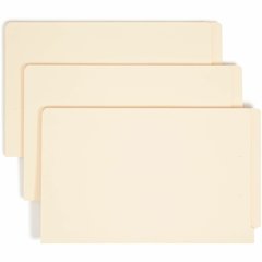 Smead Straight Tab Cut Legal Recycled End Tab File Folder - 8 1/2" x 14" - 3/4" Expansion - 11 pt. - 2 Plys - Manila - Reinforced Tab, Embossed - 10% Recycled - 100 / Box