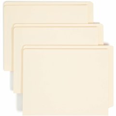 Smead Straight Tab Cut Letter Recycled Fastener Folder - 8 1/2" x 11" - 3/4" Expansion - 1 x 2B Fastener - 2" for Folder - 1 Inside Front Pocket - 11 pt. - 2 Plys - Manila - 10% Recycled - 50 / Box