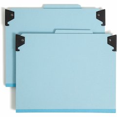 Smead 2/5 Tab Cut Letter Recycled Hanging Folder - 8 1/2" x 11" - 2" Expansion - 2 x 2S Fastener - 2" for Folder - Top Tab Location - Right of Center Tab Position - 2 Divider - 25 pt. - Pressboard - B