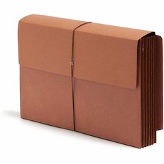 Smead Legal Recycled File Wallet - 8 1/2" x 14" - 5 1/4" Expansion - End Tab Location - 12.5 pt. - Redrope - Flap, Tear Resistant, Rounded Corner, Reinforced Gusset - 30% Recycled - 10 / Box