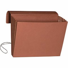 Smead Letter Yes File Wallet - 8 1/2" x 11" - 5 1/4" Expansion - Top Tab Location - Redrope - Elastic Closure, Flap, Reinforced Gusset, Tear Resistant - 30% Recycled - 1 Each