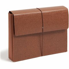 Smead Letter Recycled File Wallet - 8 1/2" x 11" - 3 1/2" Expansion - Redrope - Elastic Closure, Reinforced Gusset, Flap - 30% Recycled - 1 Each